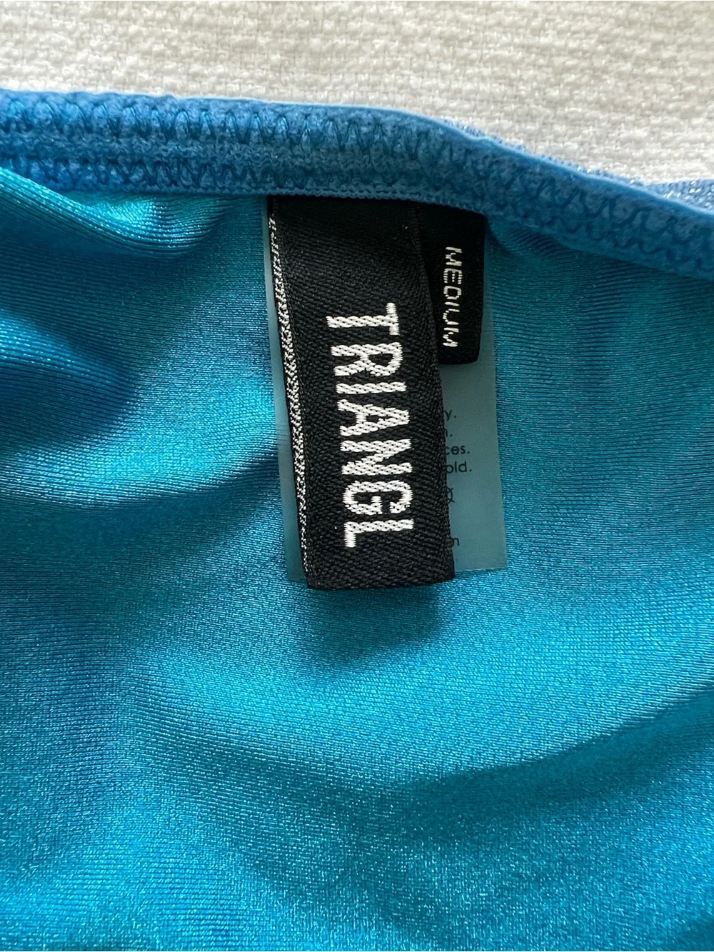triangl swimwear One-Shoulder Shimmery Blue Bikini Set